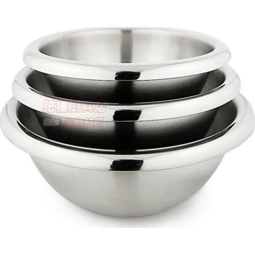 Stainless steel salad Western cake baking bowl cold mixing basin fruit plate salad bowl dessert tray noodle bowls