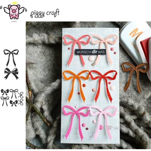 Piggy Craft metal cutting dies cut die mold Bow decoration Scrapbook paper craft knife mould blade punch stencils dies