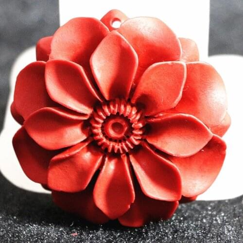 Multiple shape flowers butterfly synthetic red cinnabar making jewelry hot sale necklace pendant B815