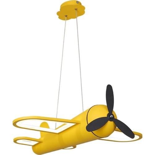 Cartoon color aircraft LED pendant lights childrens room boy study Nordic Plane modern bedroom room hanging lamps lighting