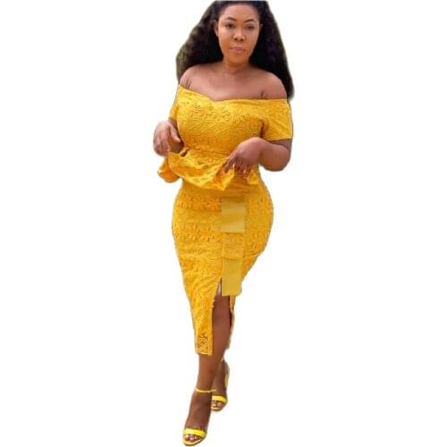 New Fashion Classic Design African Dashiki Womens Clothing Lace Party Dress For Lady RF144