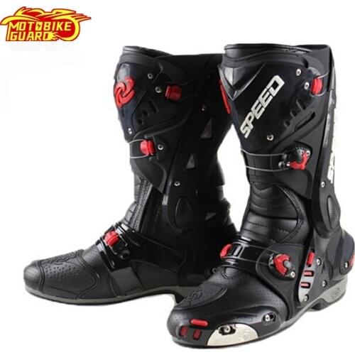 NEW Motorcycle Boots Racing Speed Motocross Boot Motorbike Shoes Bota Men Dirt Bike Cycling 4 Seasons Motorboat Mens Boots