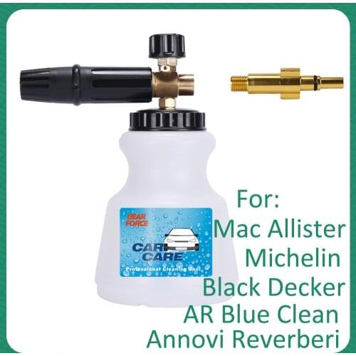 High Pressure Car Washer Snow Foam Lance Foam Gun Nozzle Maker for Annovi Reverberi AR Blue Mac Allister Michelin Black Decker