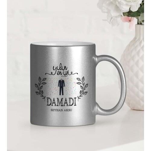 Personalized The Year 'S Best Groom Silver Gilt Mug Cup