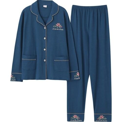 Pyjama Women Clothes Spring Autumn Womens Pajamas Sets Long-sleeved Sleepwear Suits Girl Fashion Casual Outerwear Sleepwear Set