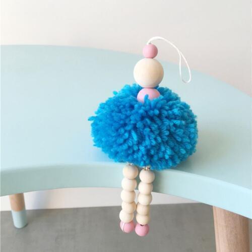 Nordic Style Ballet Dancer Hanging Decoration Wooden Beads Girl Room Decor Nursery Baby Tent Ornament Photography Props