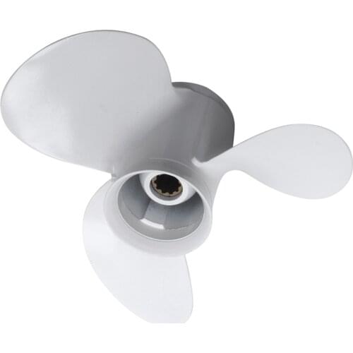 Marine Engine Outboard Propeller 664-45947-01-El 9 7/8 X 11 1/4 for Yamaha 20-30Hp Aluminum Alloy 3 Blade Black 10 Spline Tooth