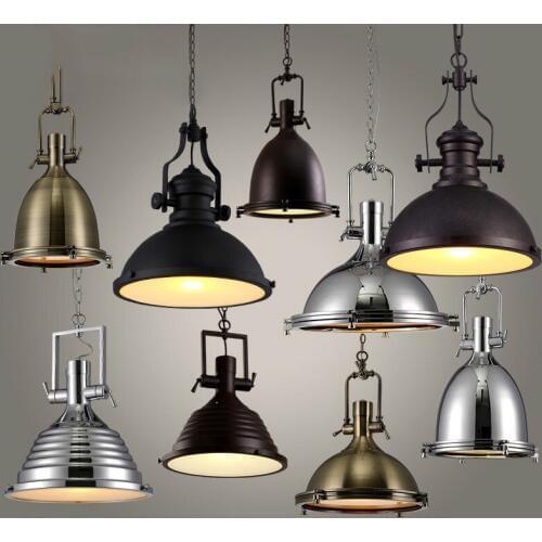 Industry Metals Lustre Pendant Lights Lamp Vintage Loft American Hanglamp Country Restaurant Heavy Industrial Lighting Fixture