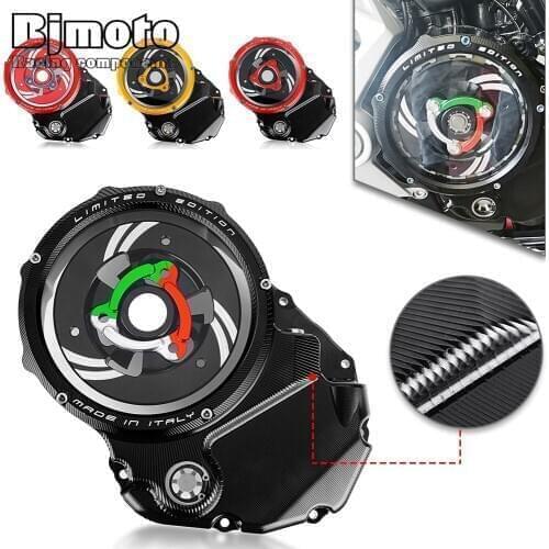 CNC Racing Clear Clutch Cover & Spring Retainer R For Ducati Diavel X 1200 1260 X1200 X1260 X Diavel X-Diave 1200 1260 2016-2020