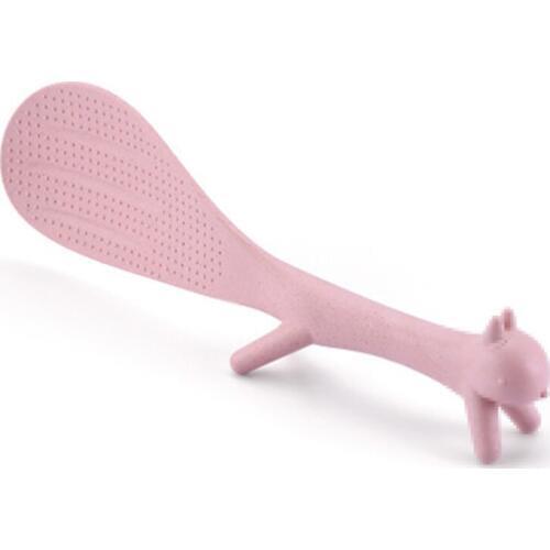 Wheat Straw Rice Spoon Kitchen Tool Korean Cute Kitchen Supplie Squirrel Shaped Ladle Non Stick Rice Paddle Meal Spoon