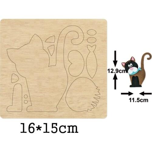 Christmas Jewelry Cats Wood Mold Cutting DIY keychain Bag Steel Mold Leather Bag Suitable for Die Cutting Machine on the Market