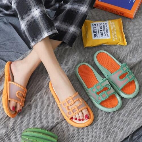 Slippers womens thick-soled household indoor bathroom slip-proof couples fashion slippers men woman shoes fashion shoes