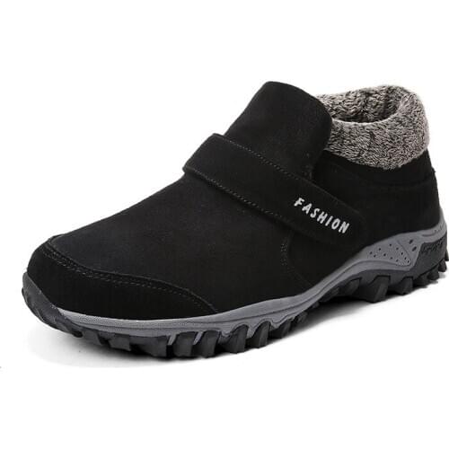 Warm winter boots Men shoes Russian style Ankle snow boots for men suede leather women boots with fur winter shoes men boots 69