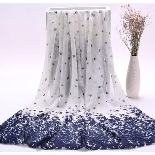 Dress Fabric Fashion Flower 75D chiffon material poly DIY fabric Stylish Summer cosplay fabric scarf blouse