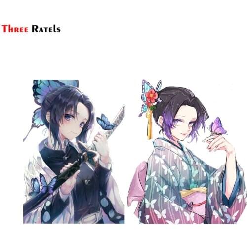 Three Ratels FC611 Demon Slayer Kimetsu No Yaiba Kochou Shinobu Car Body Sticker Pvc Figure Decal