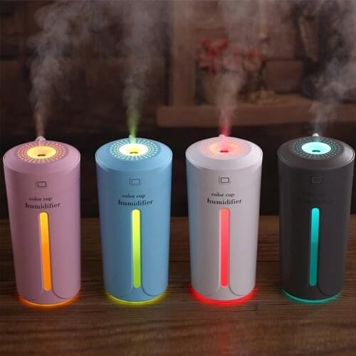 Humidifier USB Plug Mini Silent Colorful Night Light Spray Car LED Night Light Bedroom Air Purifier Living Room Cup Humidifier