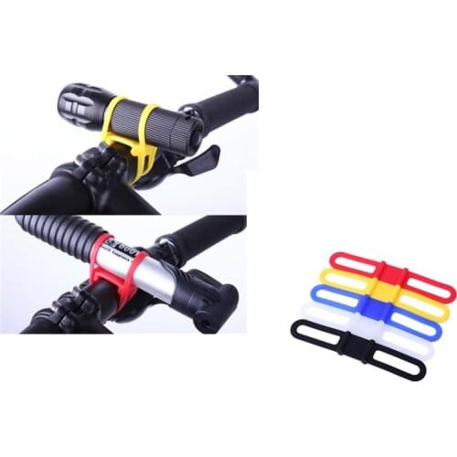 Bike Silicone Strap Flashlight Bandages Cycling Tie Ribbon Mount Holder Mobile Phone Fixing Elastic Rope Bicycle Accessories