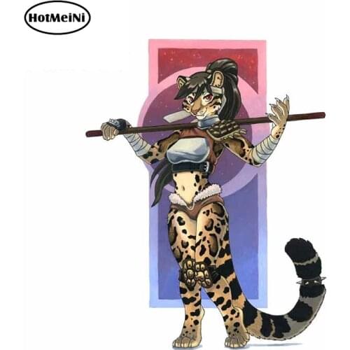 HotMeiNi 13cm x 10.1cm for Animal Leopard Brave Heroine Waterproof Personality Car Stickers Refrigerator Decal Vinyl Car Wrap