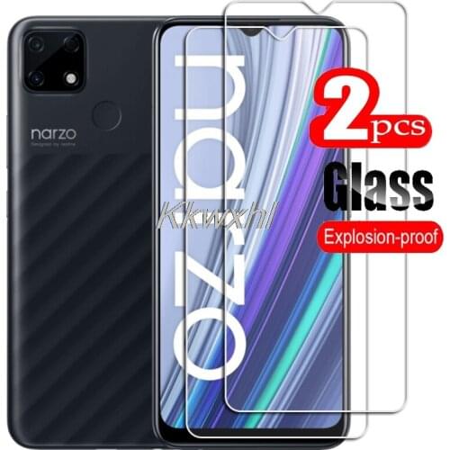 2PCS FOR Realme Narzo 30A High HD Tempered Glass Protective On OPPO Narzo30A RMX3171 Phone Screen Protector Film