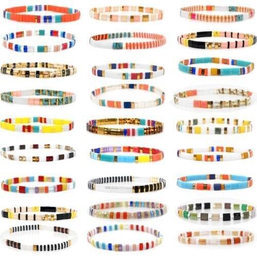 2020 Boho Miyuki Tila Beads Bracelet for Women Charm Bracelet Men Adjustable Handmade Beach Jewelry Unique Pusira Mujer