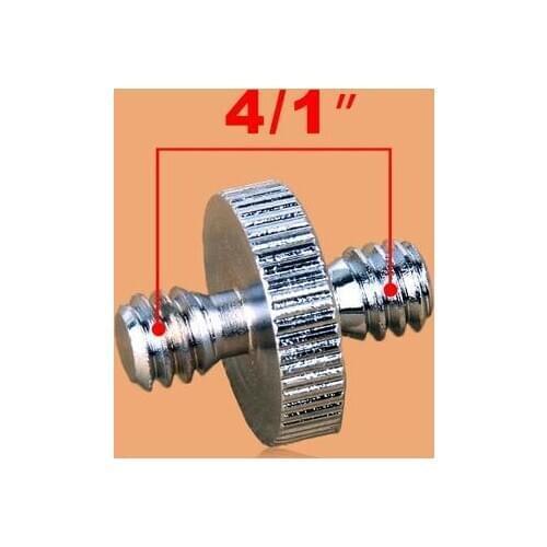 1pcs Camera Accessories 1/4" Male to 1/4" Male Threaded Metal Screw Adapter For Camera Tripod Stand DSLR SLR Accessories