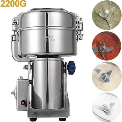 Food Grinder Spice Herb Salt Rice Coffee Bean Cocoa Corn Pepper Soybean Leaf Mill Powder Medicine Grinding Machine 220v/110v 1pc