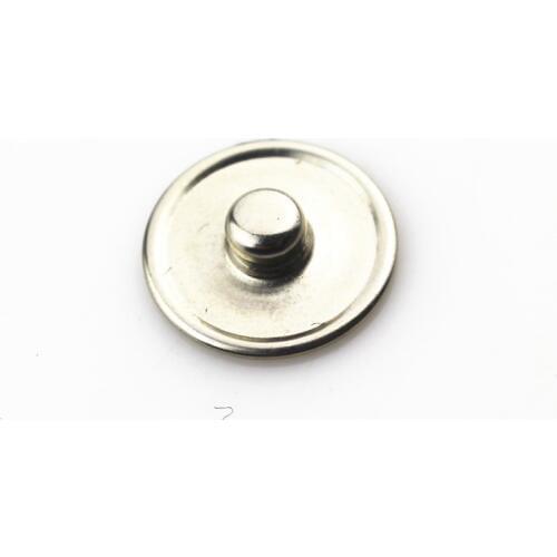 100pcs/lot Round Snap Press Buttons For Bracelet Necklace Jewelry Silver Stone Button setting Blanks Fit 18mm Cabochon