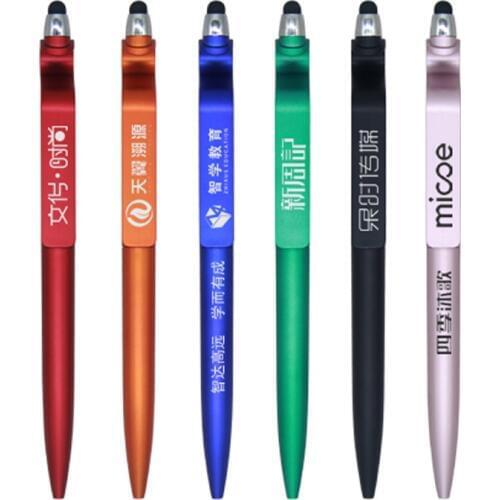 1000pcs/set Mobile Phone Holder Pen Screen Touch Ball Point Pen Advertising Touch Pen Custom Logo Stylus Pen Wholesale Factory