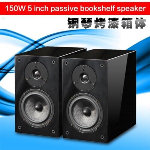 150W Household High-power 5 Inch Passive Bookshelf Speaker High Fidelity Fever HiFi Speaker Monitor Tube Amplifier Adaptation