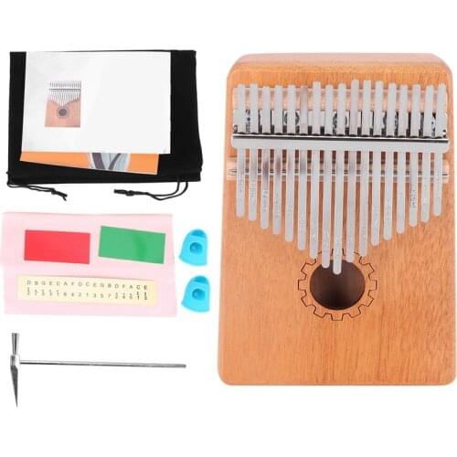 17 Keys with Mahogany Wooden with Bag, Hammer and Music Book, Perfect for Music Lover, Beginners Gear