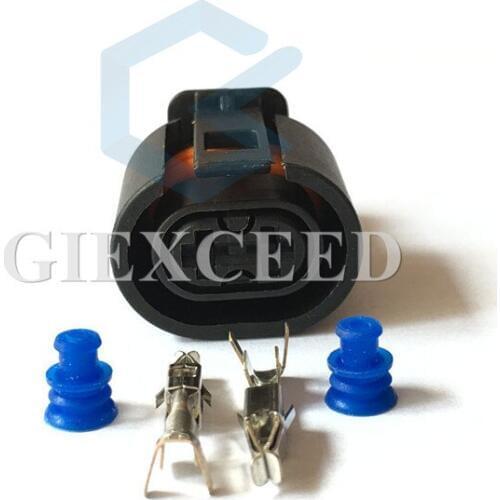 2 Sets 2 Pin 6N0 927 997 / 357 973 202 Automotive Connector ABS Sensor Plug For VW Audi