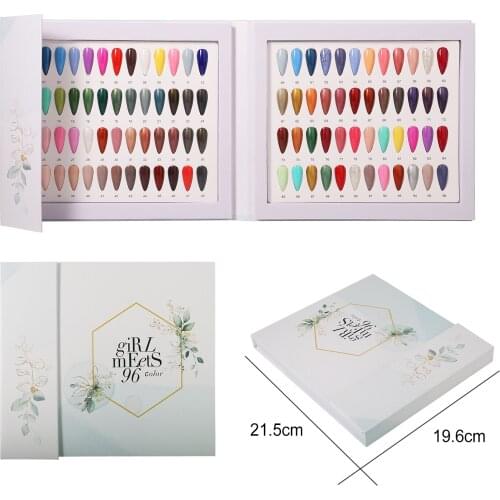 120 Colors Nail Tips Display Book DIY Nail Art Showing Shelf Gel Nail Polish Color Card Chart Painting Dedicated Display Board