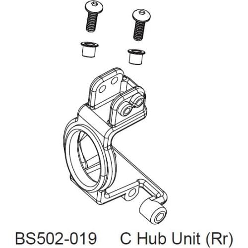BSD BS502-019 C Hub Unit (Rr) 1/5 RC Truck Parts