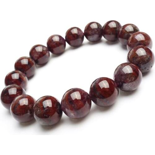 Genuine Natural Auralite 23 Bracelets For Women Men Powerful Stretch Crystal Round Bead Natural Stone Bracelet 14mm