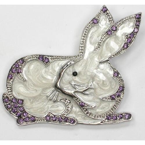 Rhinestone Rabbit Pin brooches Fashion brooch C966 Q