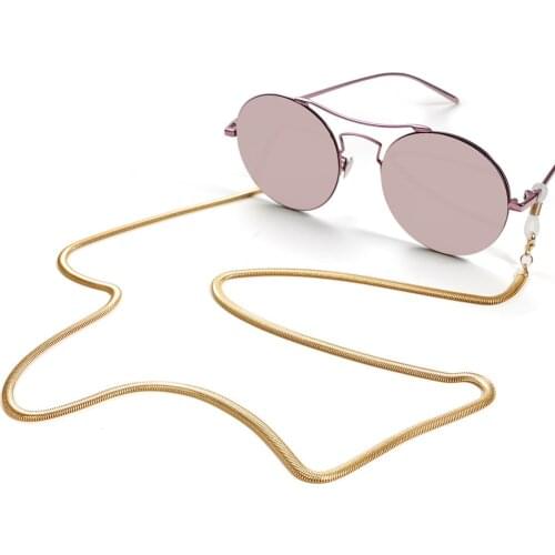 Simple Flat Snake Chain Glasses Chain Sunglasses Chain Sunglasses Masked Glasses Gold Chain Lanyard