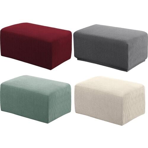 Ottoman Cover Footstool Slipcover Footrest Stool Sofa Protector