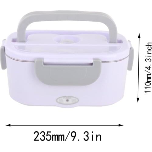 Electric Lunch Box 304 Stainless Steel Portable 12V 220V Bento Boxes Food Heater Container for Car Home EU Plug