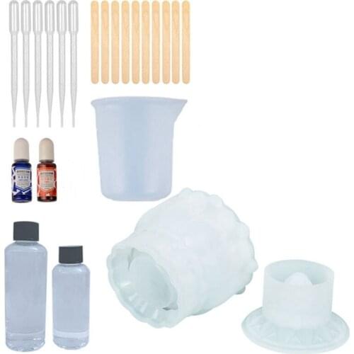 LUDA Epoxy Mold Crystal Glass Jar Storage Box Silicone Mold Resin Jewelry