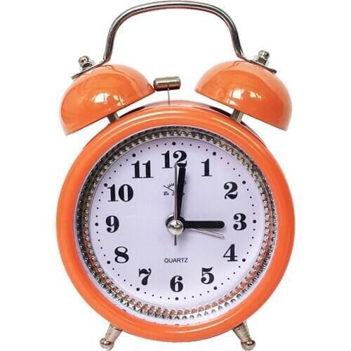 Loud Alarm Clock Quartz Analog Twin Bell Retro Non-ticking Silent Clock