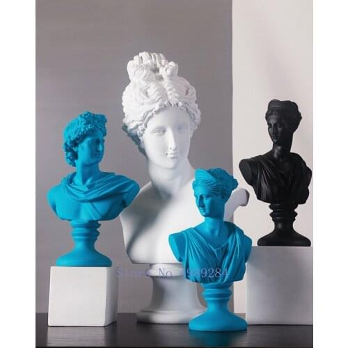 Resin Imitation plaster Character head sculpture Venus Apollo Modern accessories for home decoration Creative Artwork