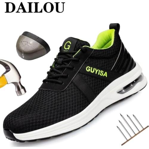 Wear-resistant Safety Boots Mens Work Shoes Anti-smashing Safety Shoes With Steel Toe Cap Protective Work Boots Mens Sneakers