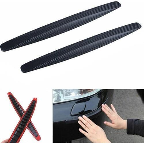 2Pcs Carbon Fiber Texture Car SUV Bumper Edge Guard Strip Anti-rub Car Exterior Accessories Boutique car accessories 2020