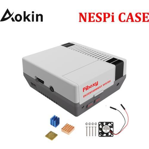 Piboxy NES NESPi Case for Raspberry Pi 2B 3B+3B with IR Remote Functional Power Reset Shutdown Button Control for Retropie Game