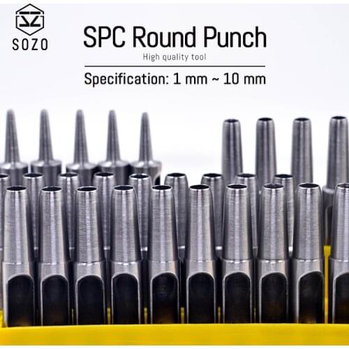 SPC belt round punch non hy leather craft tool watch belt Alloy Tool punch 1-20mm