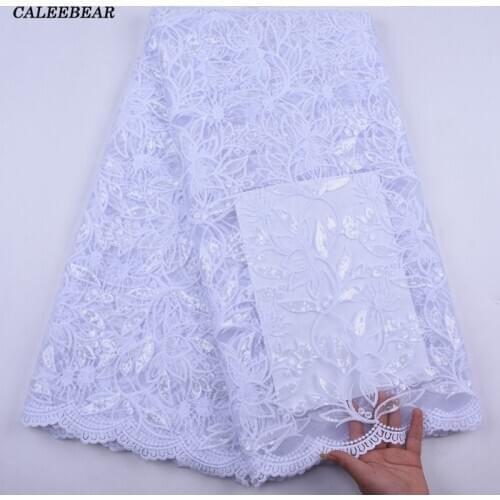 Pure White Sequin French Milk Silk Lace Fabric 2021 High Quality African Lace Fabric Mesh Nigerian Lace Fabric For Wedding S2043