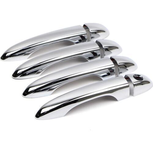 For 2015 2016 2017 Chrysler 200 Side Door Handle Cover Chrome ABS Plastic Decoration Molding Trim
