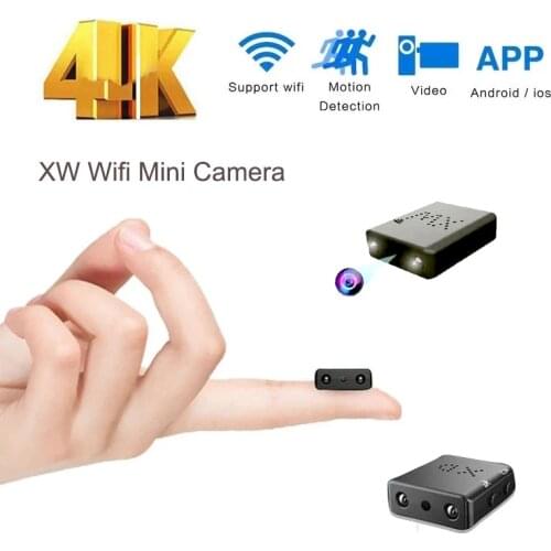 Mini Wifi Camera Full HD 4K 1080P Home Security Camcorder Night Vision Micro Secret Cam Motion Detection Video Voice Recorder XW