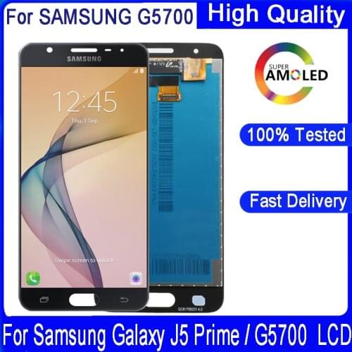 For SAMSUNG Galaxy J5 Prime Display G5700 G570 ON5 2016 SM-G570F G570Y ORIGINAL LCD Display Touch Screen Digitizer Assembly
