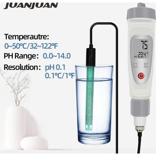 Protable LCD Digital PH Meter Pen of Tester accuracy 0.01 Aquarium Pool Water quality Tester Built-in Electrode 40%Off